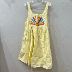 NWT Cheeni Yellow Sunshine Embroidered Tank Dress